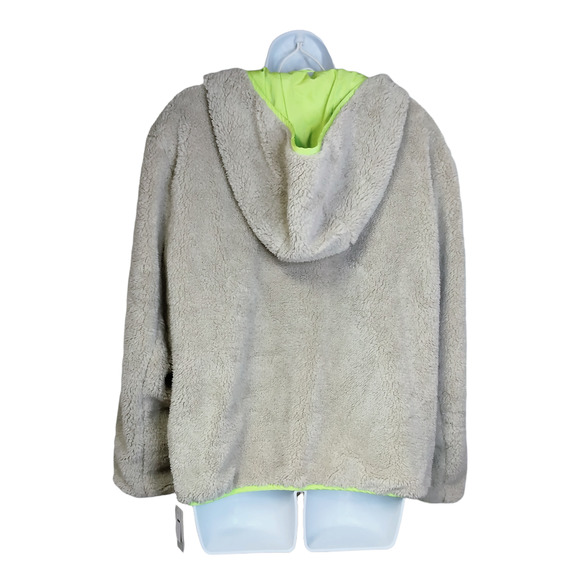 Nordstrom BP Jacket Womens Medium Beige Green Faux Shearling Neoncore NWT - Picture 8 of 12